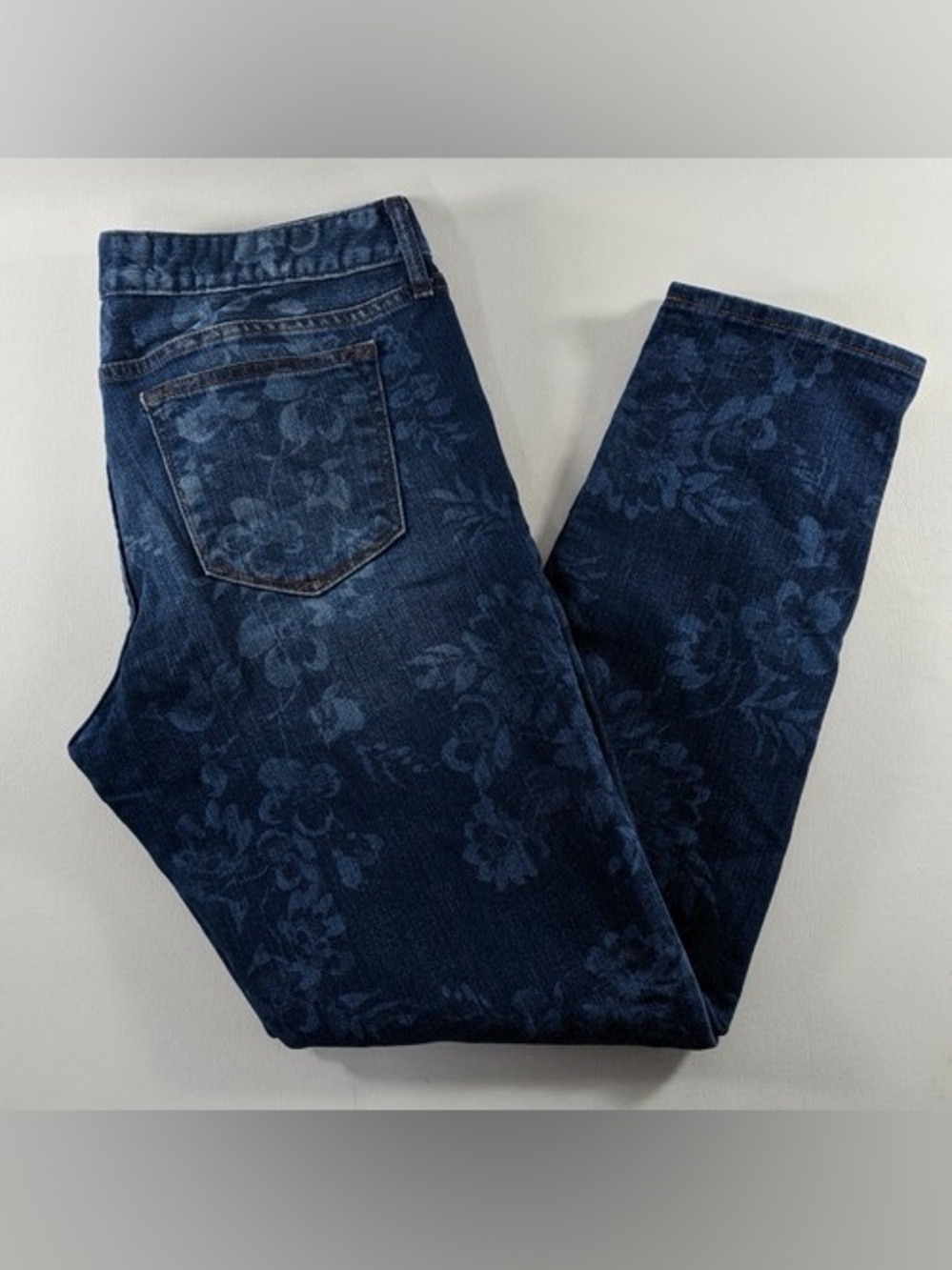 GAP 1969 Premium Denim Women’s Dark Blue Floral Print Jeans